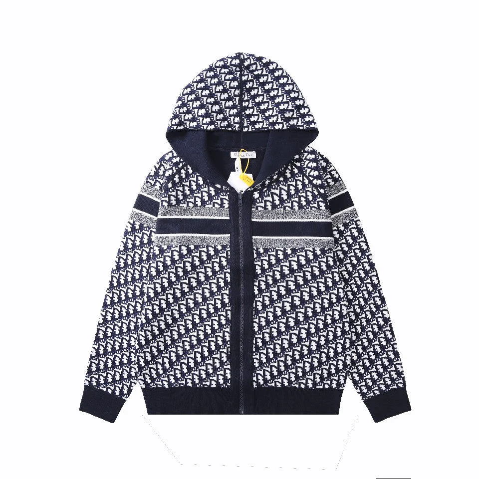 Double-faced cashmere knitted sweatshirt