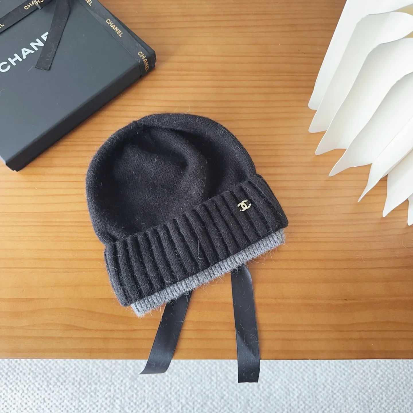 Double layer Cashmere Knitted  Beanie