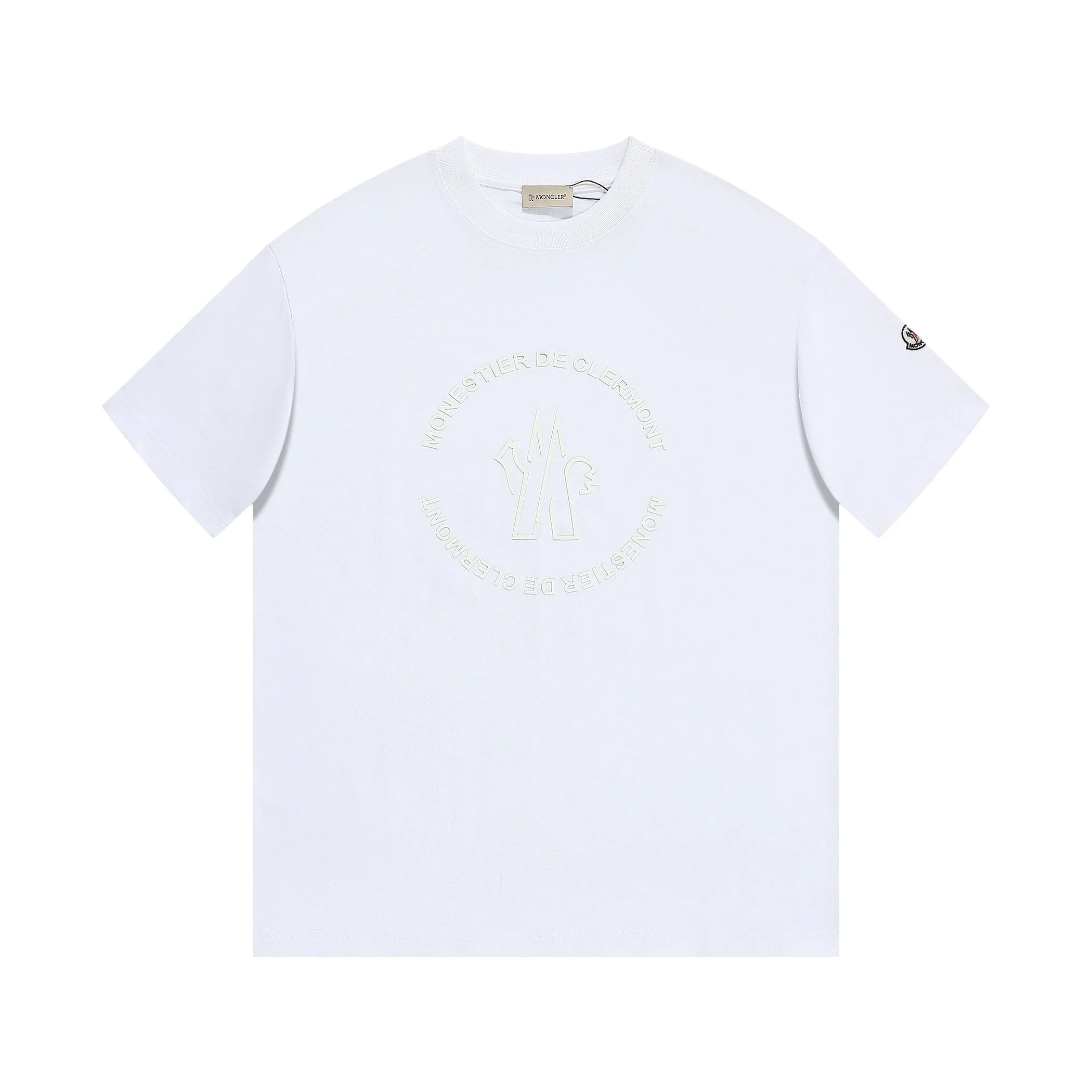 3D Stripe Printed Cotton T-Shirt