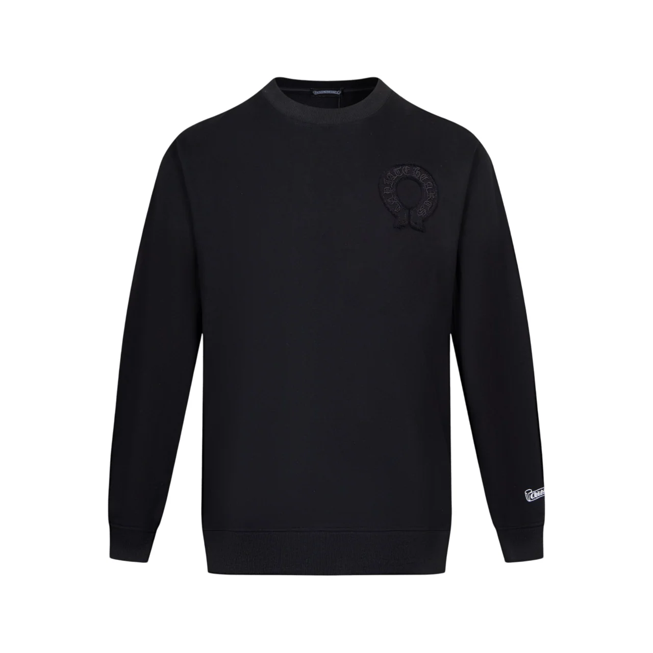 Embroidered patch sweatshirt