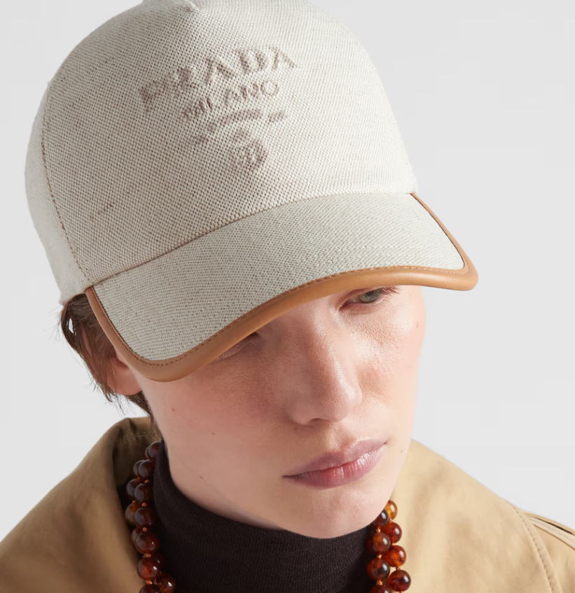 Stylish linen baseball cap