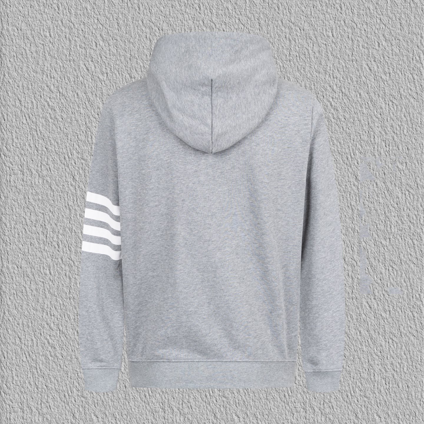 Double-zip cotton hooded sweatshirt