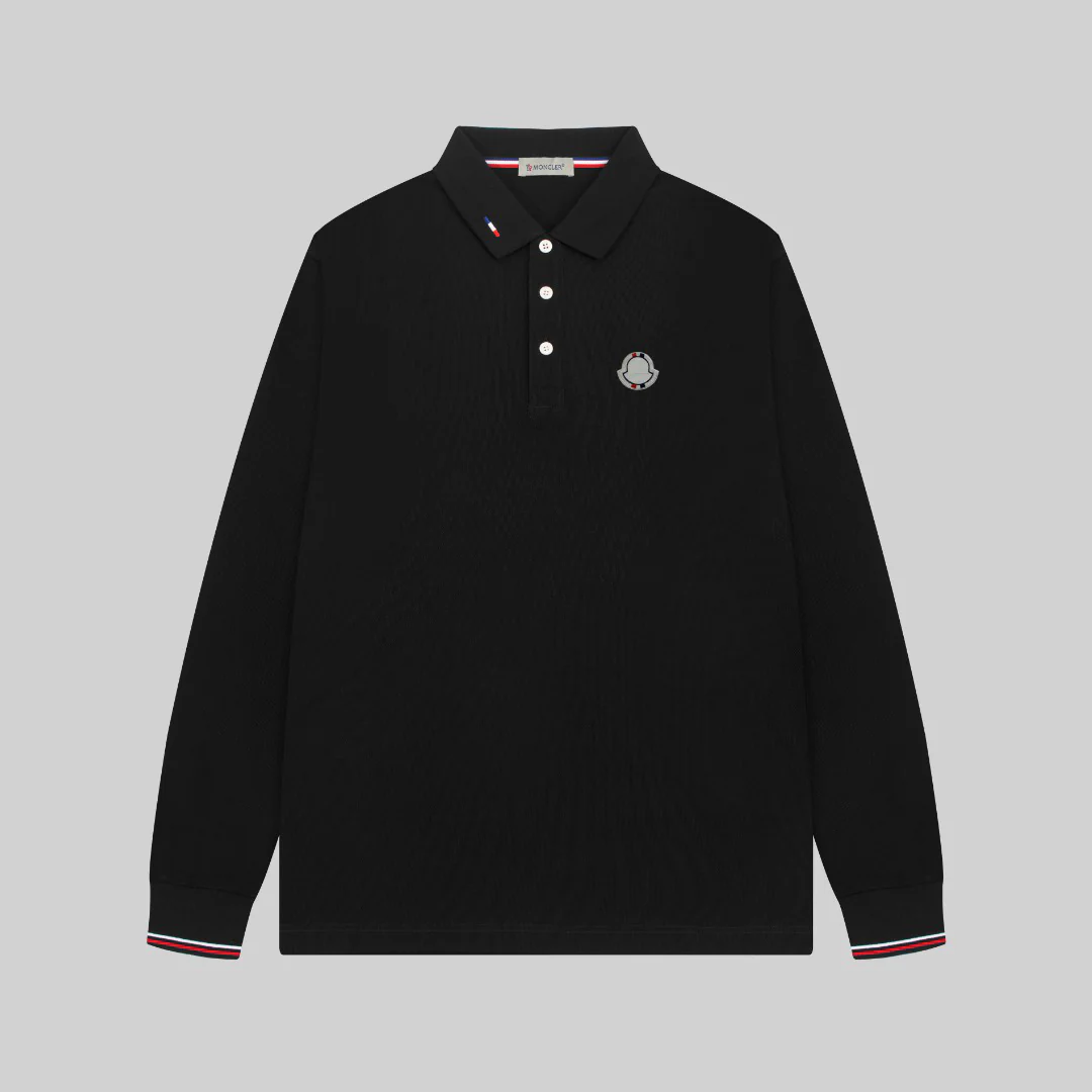 Embroidery lapel polo long-sleeved T-shirt