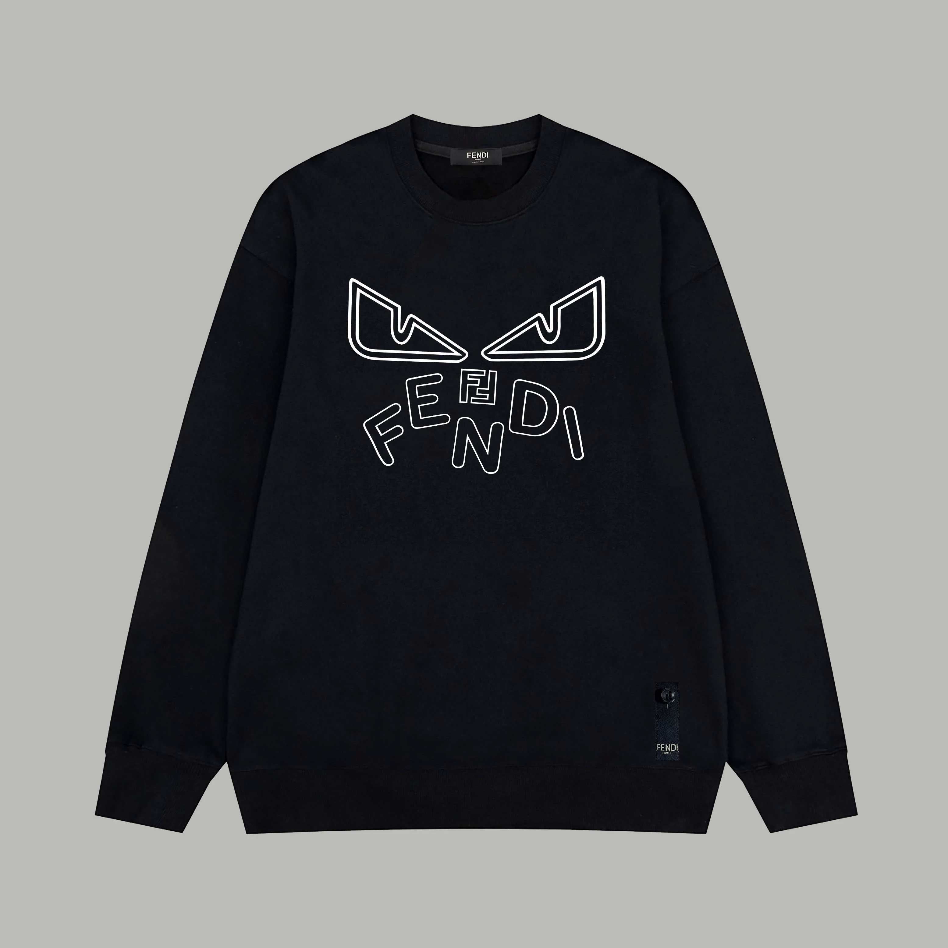 Eye graffiti print cotton sweatshirt