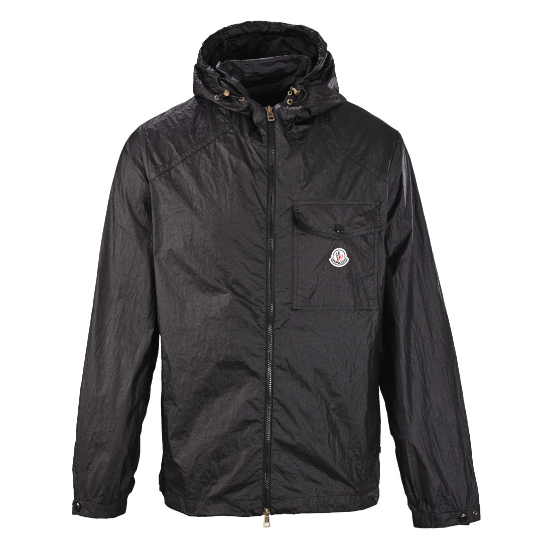 Lightweight nylon hooded jacket