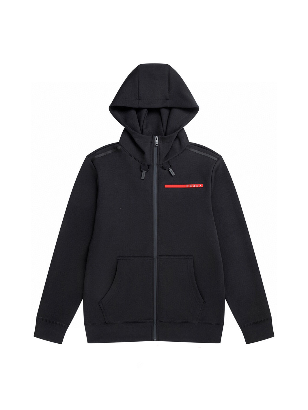 Silicone logo hooded sweatshirt jacket