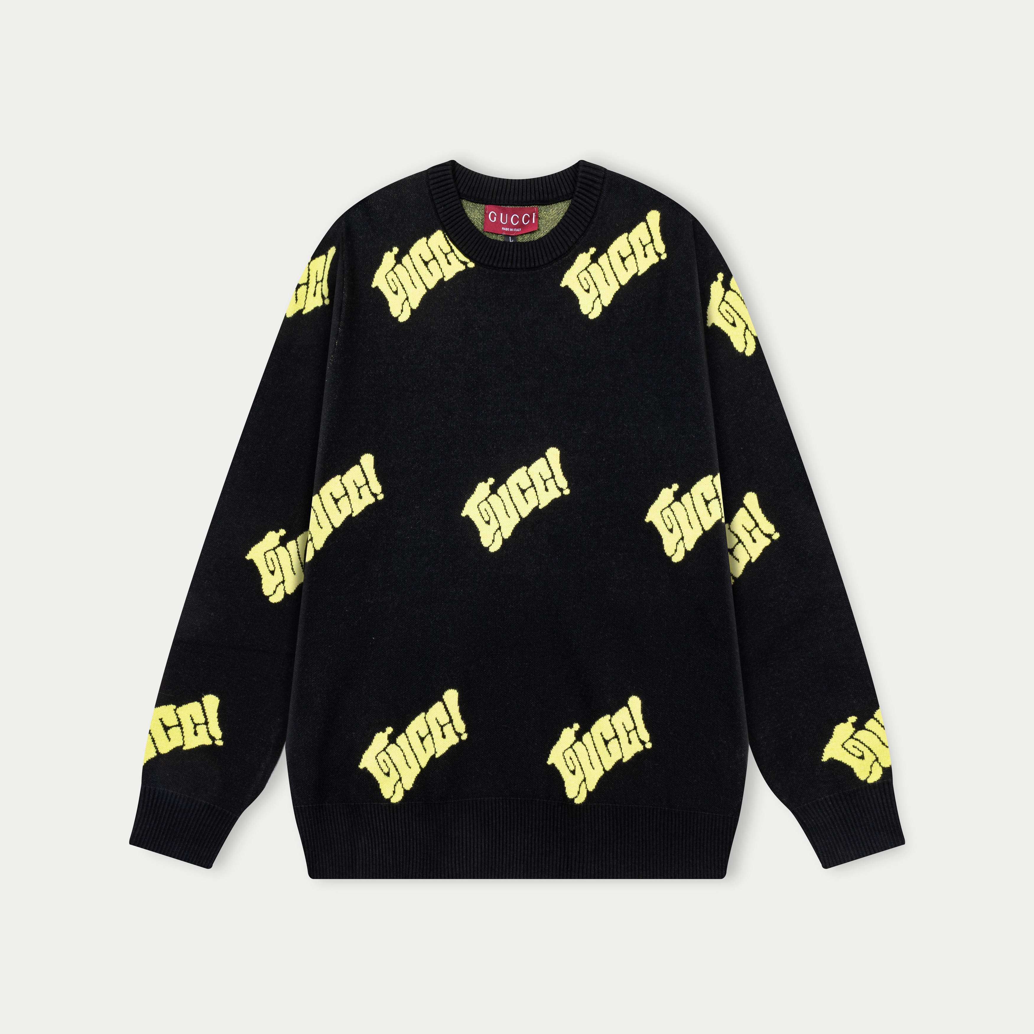 Knitted jacquard cashmere sweater