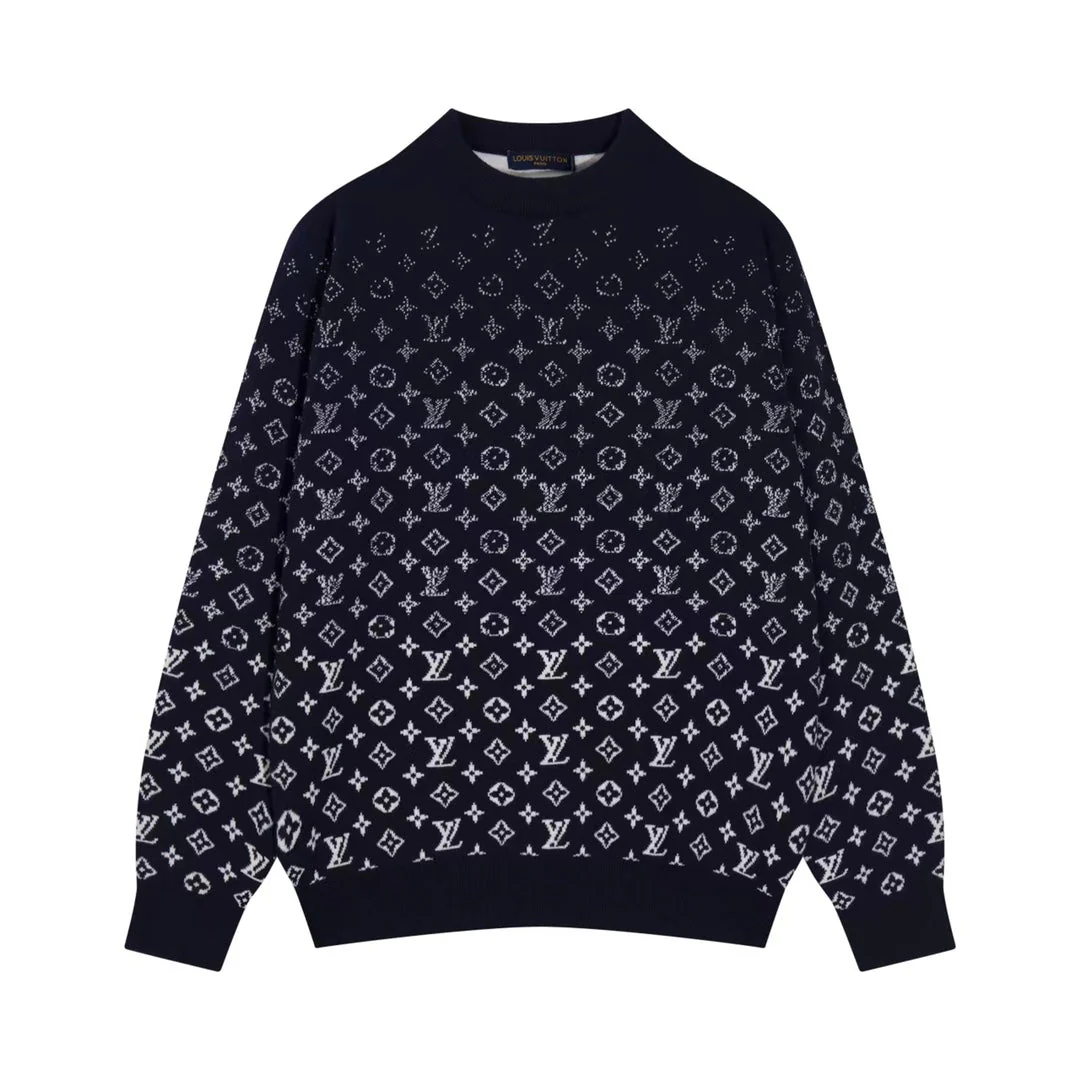 Jacquard gradient cashmere sweatshirt