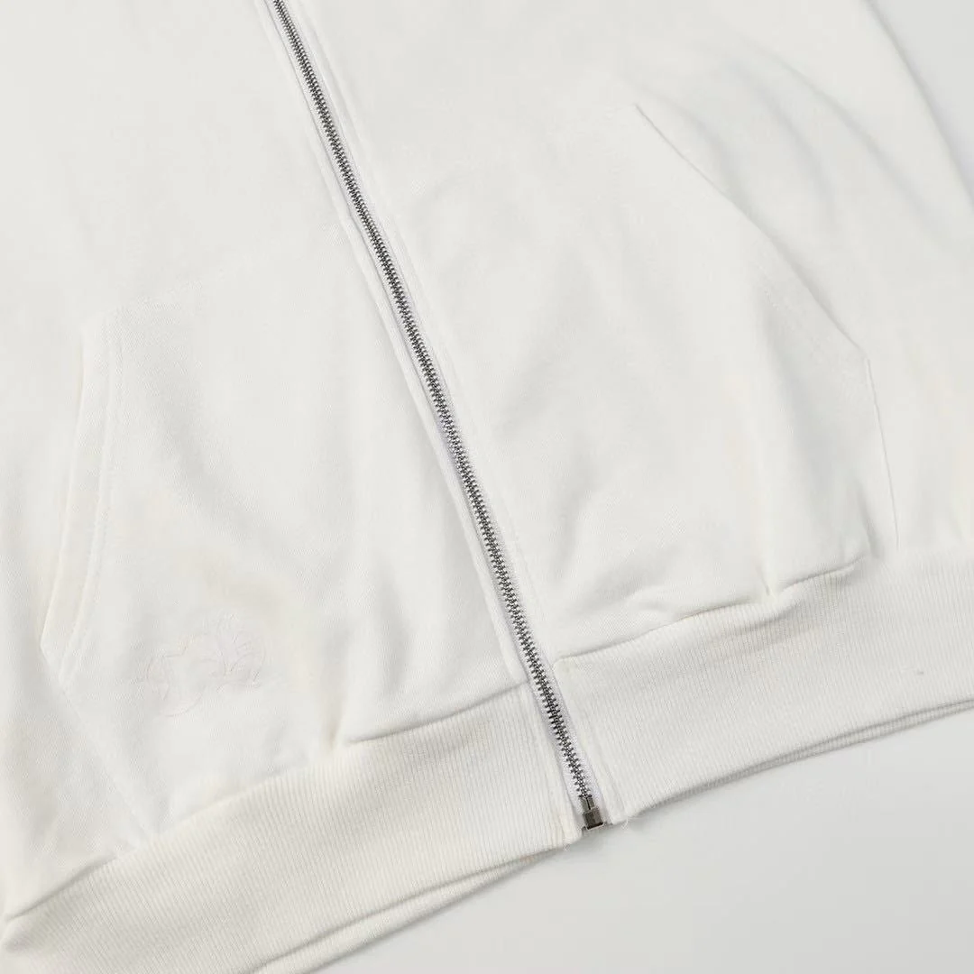 Printed sweatshirt cardigan