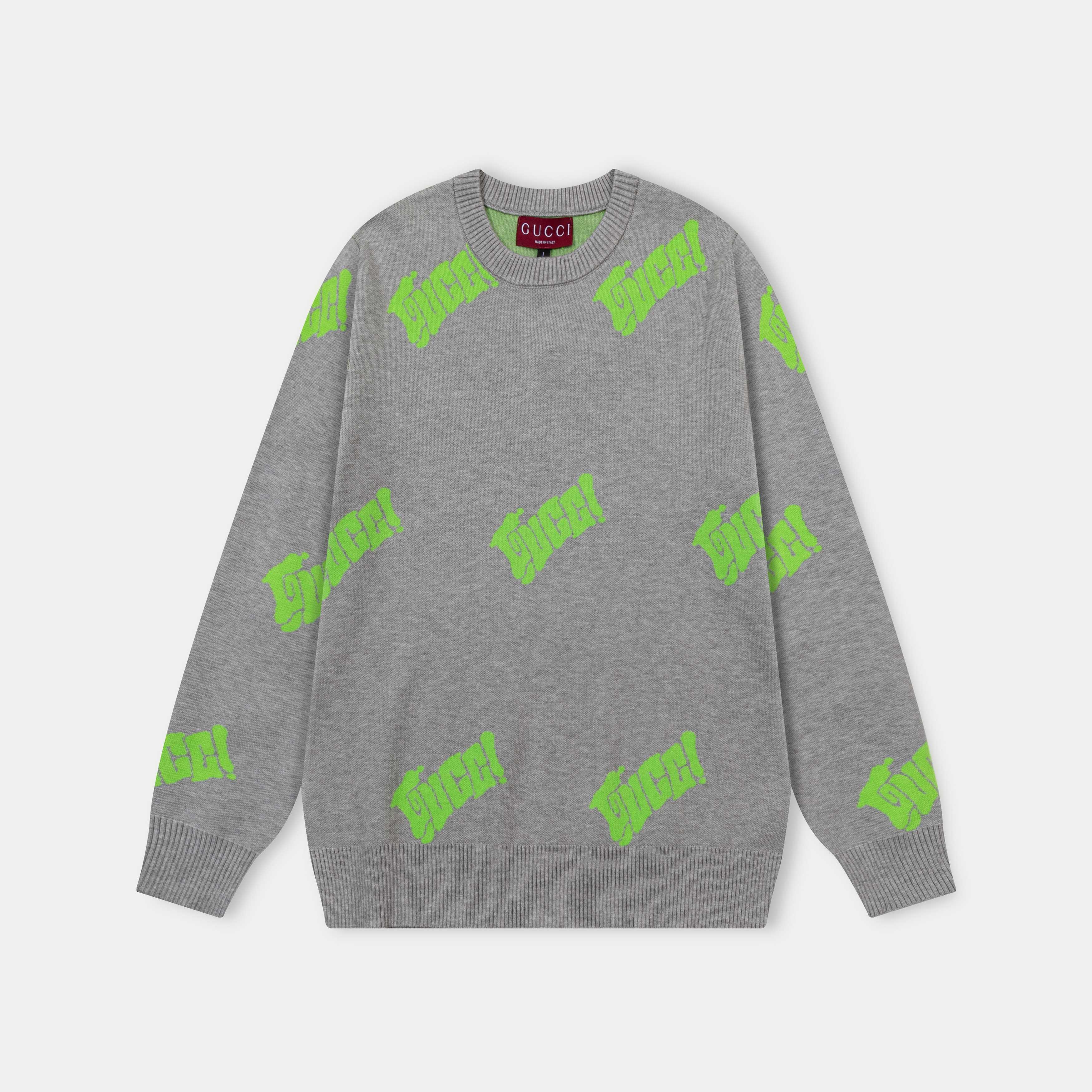 Knitted jacquard cashmere sweater