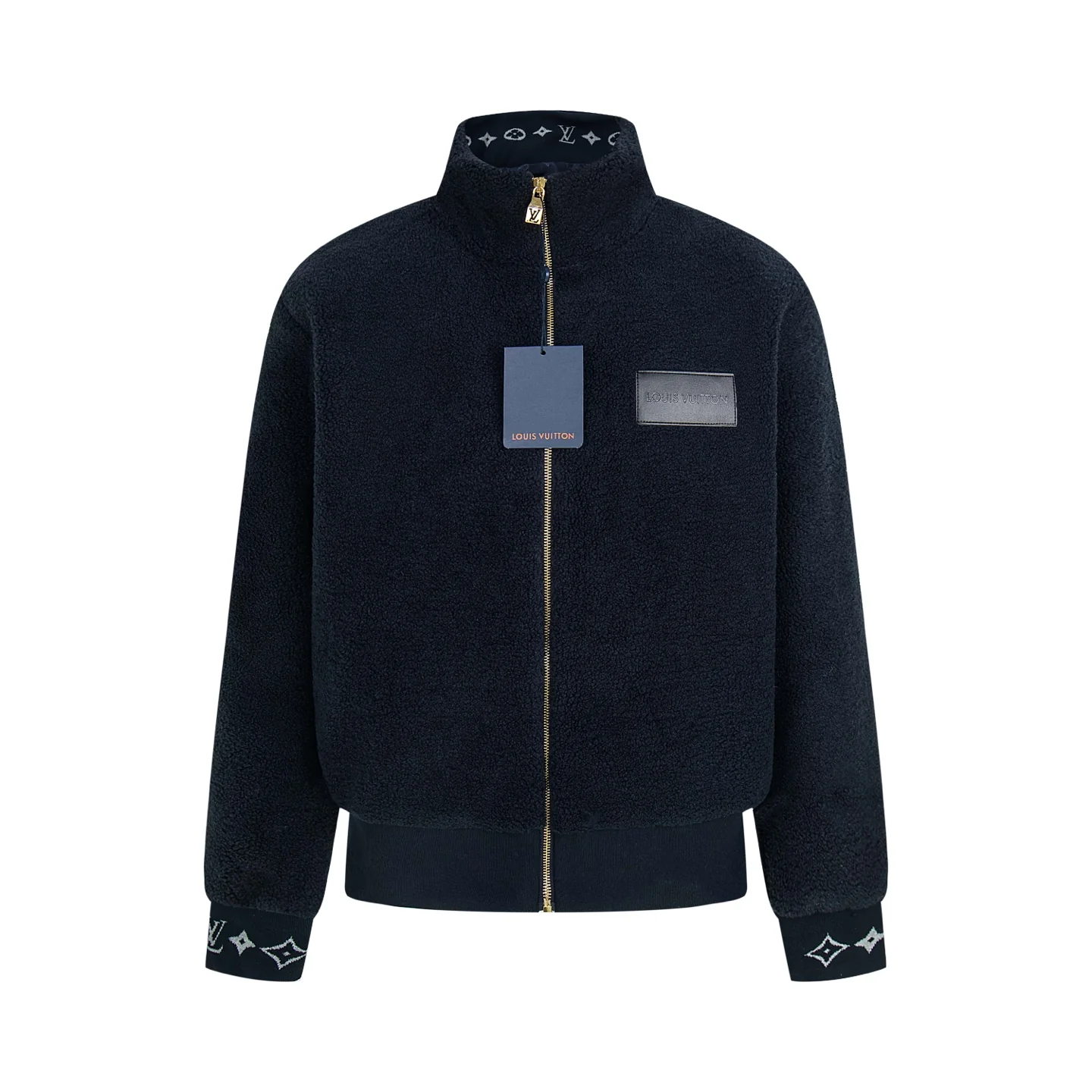 Lambskin jacquard jacket