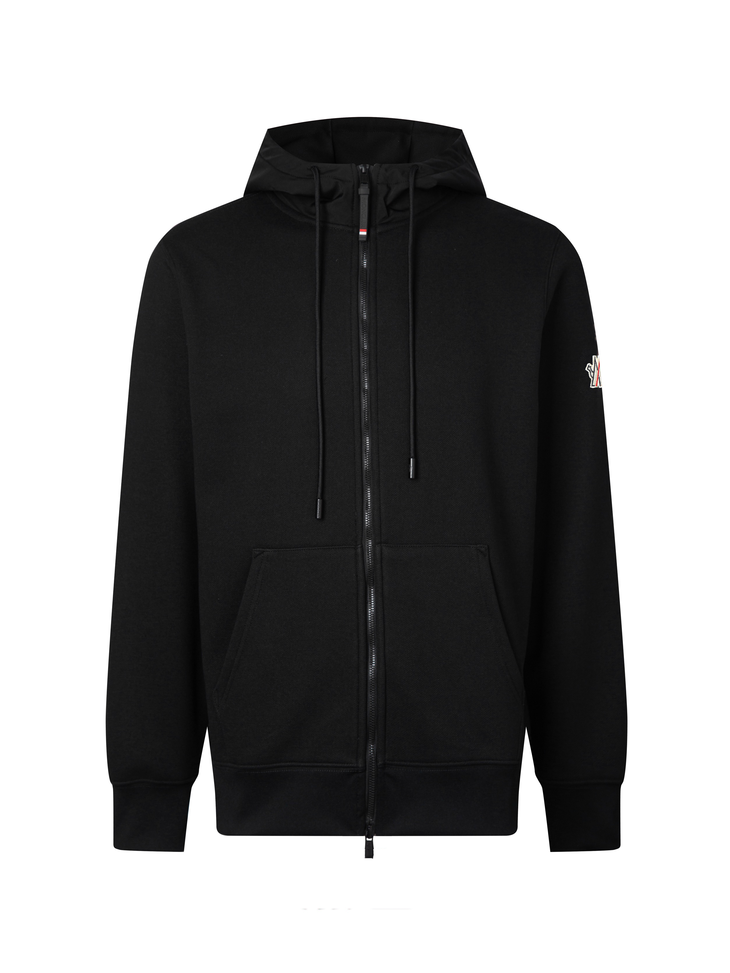 Embroidered fleece-lined hooded jacket