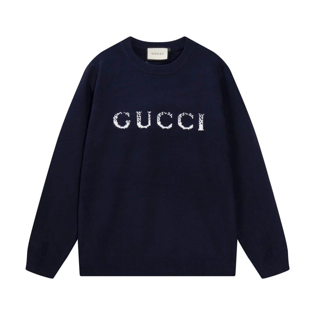 Knitted jacquard cashmere sweatshirt