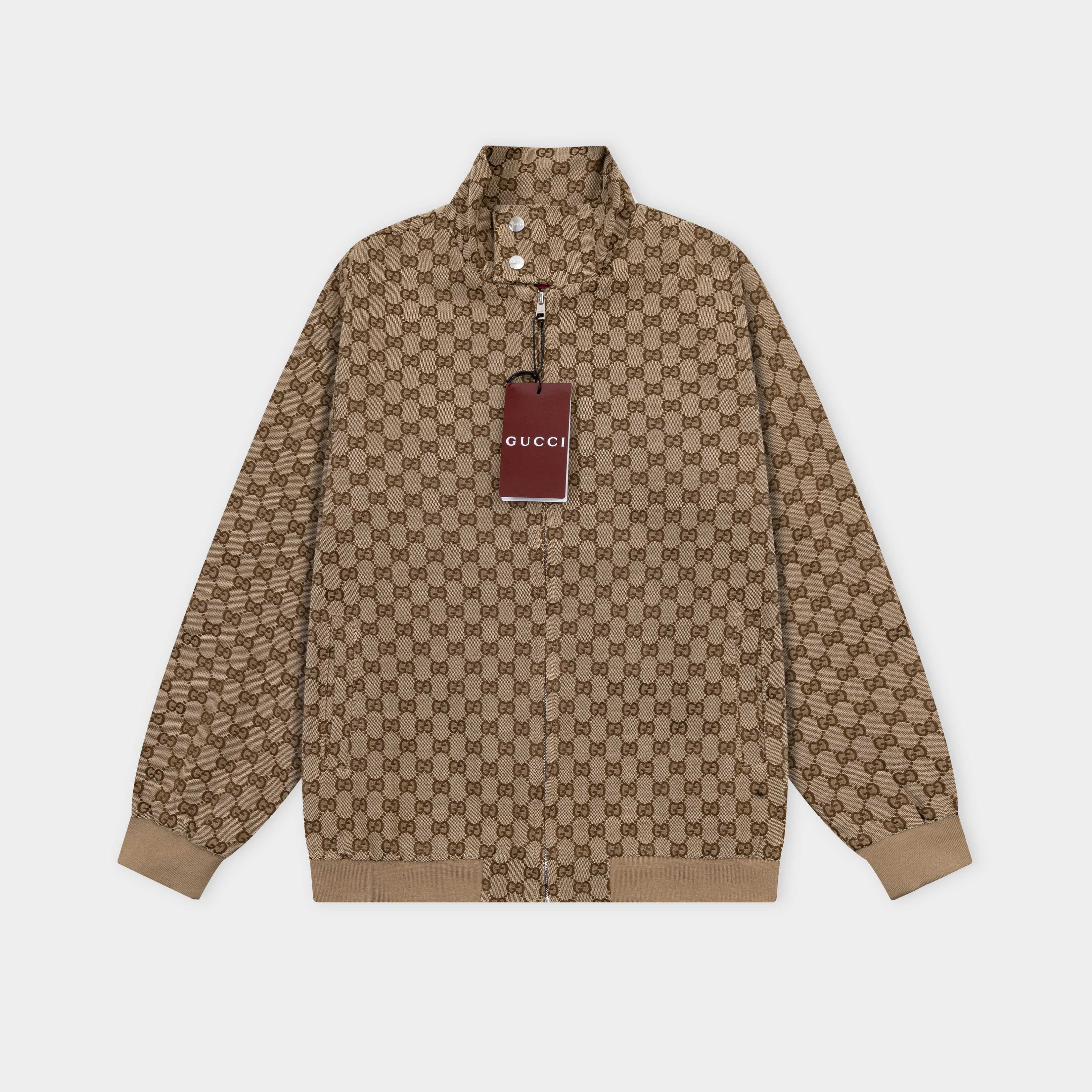 3D jacquard stand collar jacket