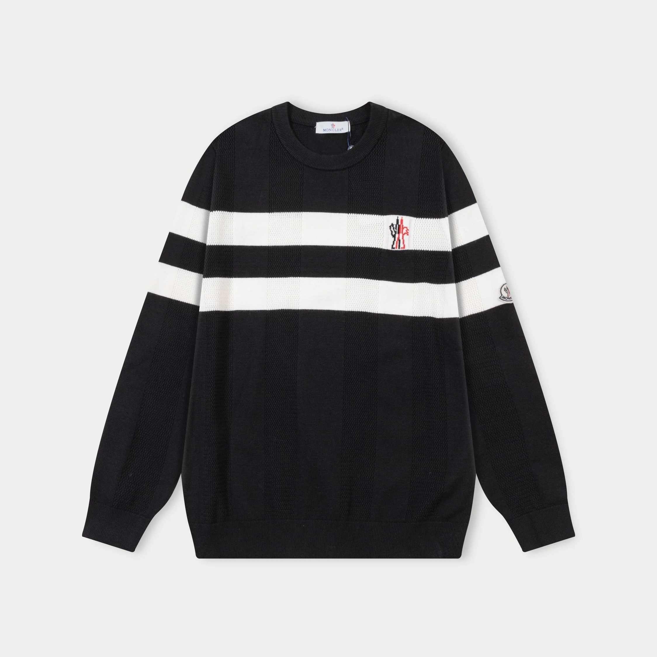 jacquard crew neck cashmere sweatshirt