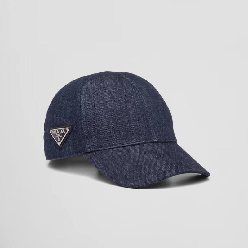 Navy denim baseball cap