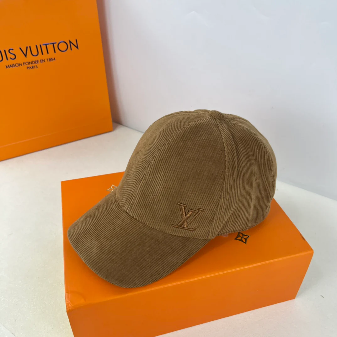 Corduroy embroidered baseball cap