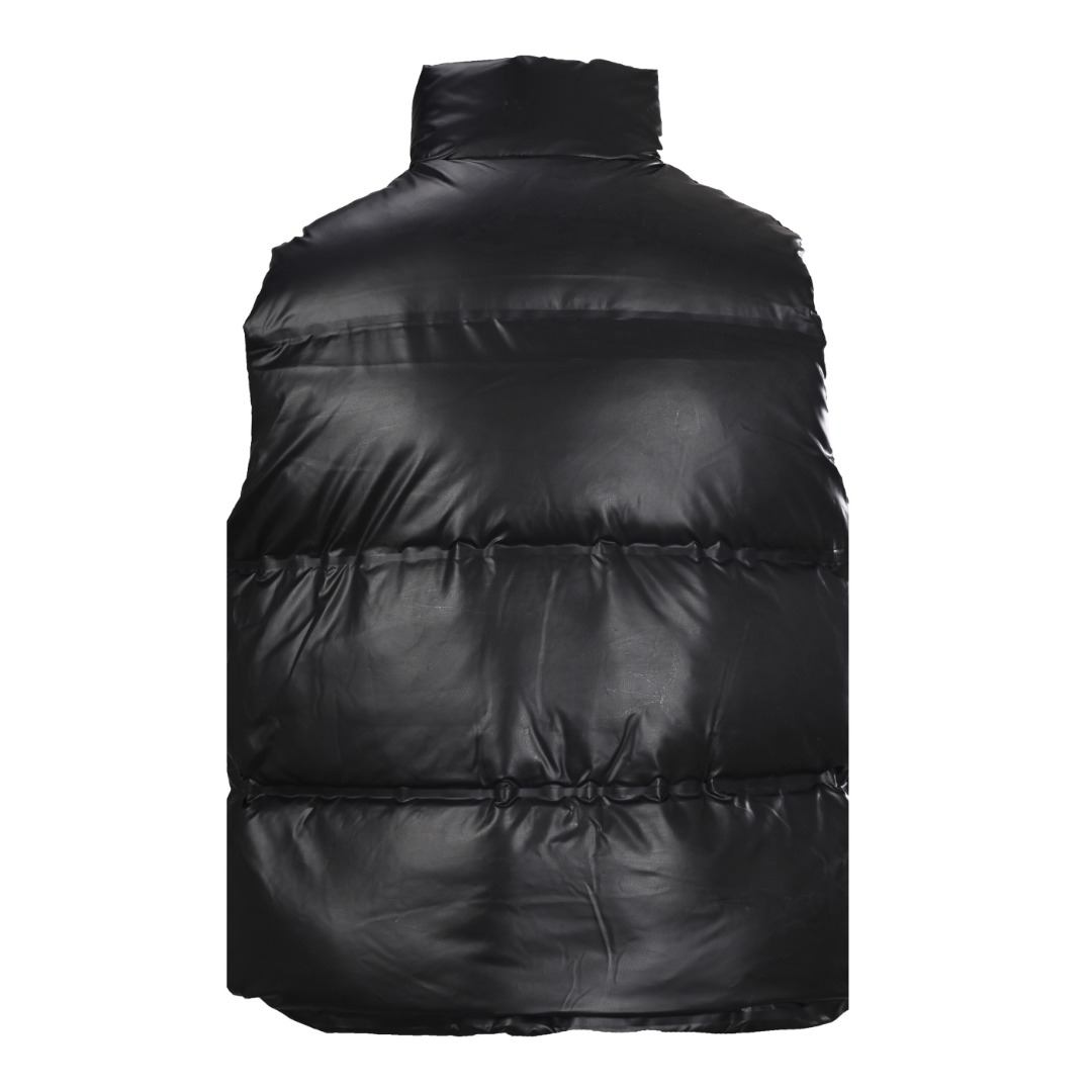 Classic red silicone trim down vest