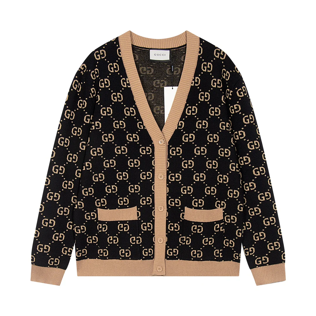 Jacquard cashmere sweater cardigan
