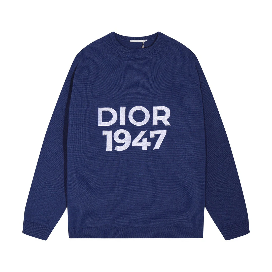 Knitted embroidered cashmere sweatshirt