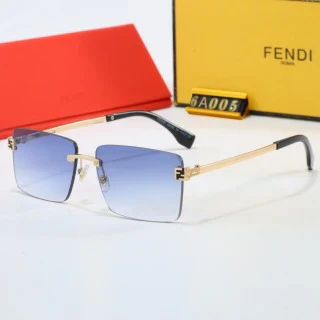 Half-frame metal gradient sunglasses