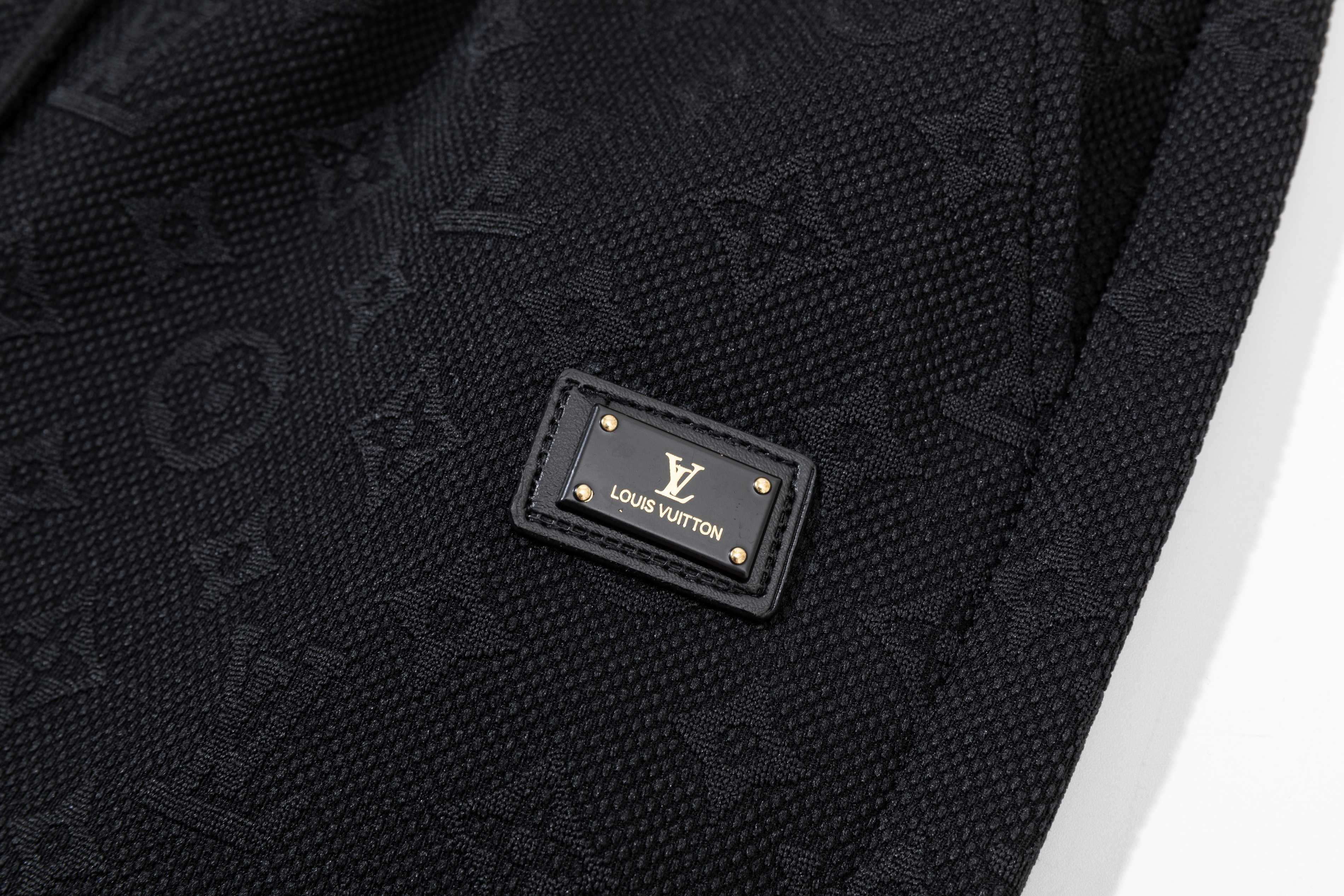 Jacquard lettering drawstring trousers