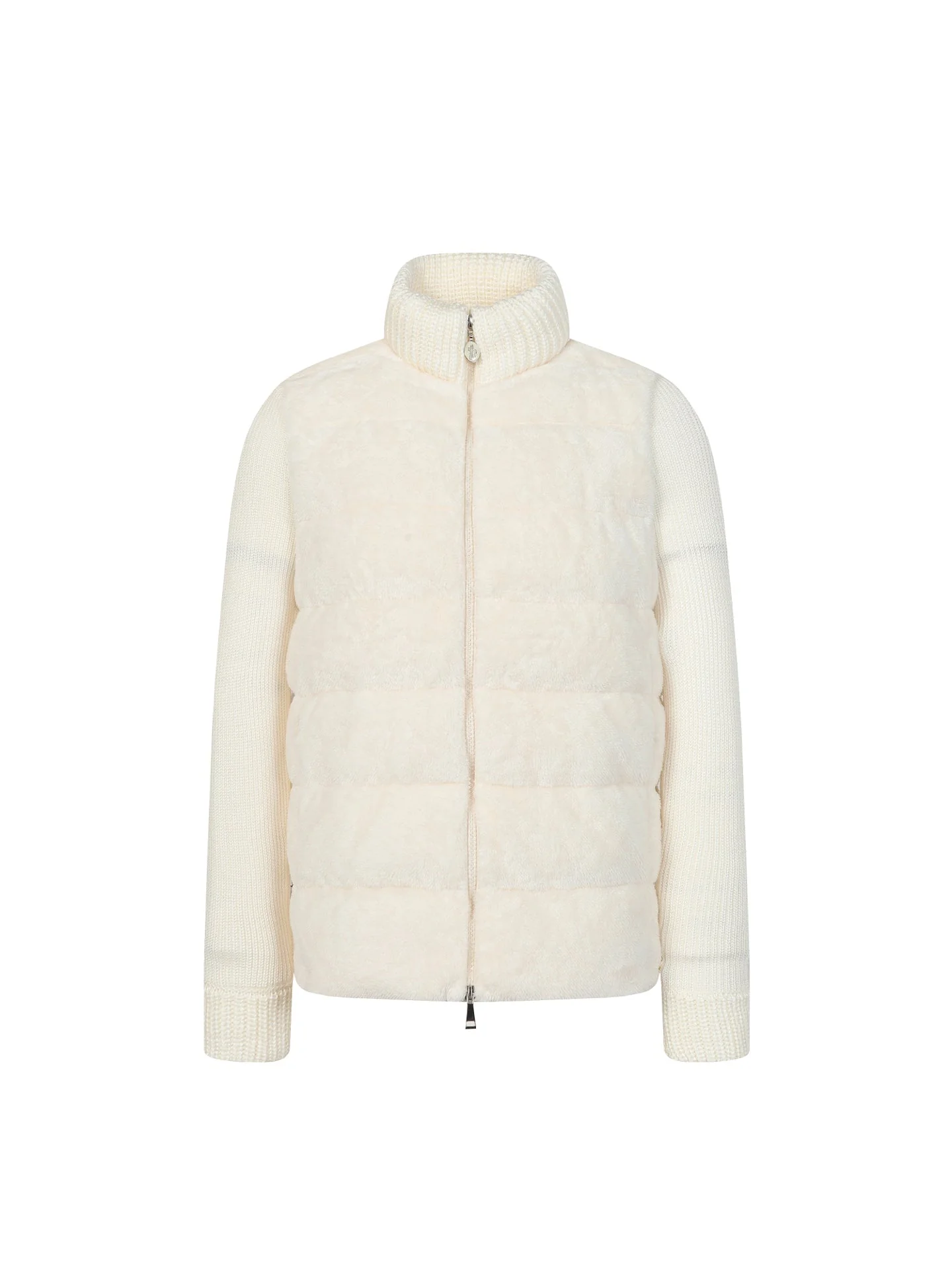 Teddy Velvet Panel Knitted Cardigan