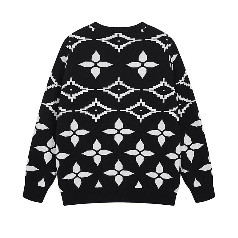 Knitted embroidered cashmere sweatshirt