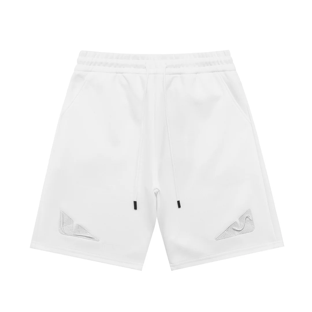 Embroidered cotton shorts