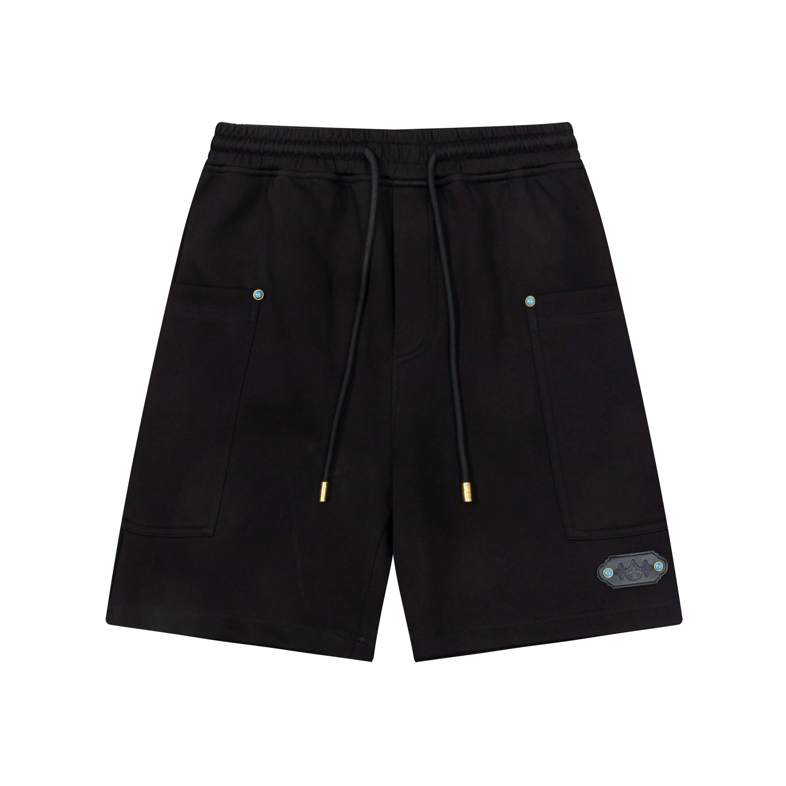 Turquoise Buckle Accent Shorts