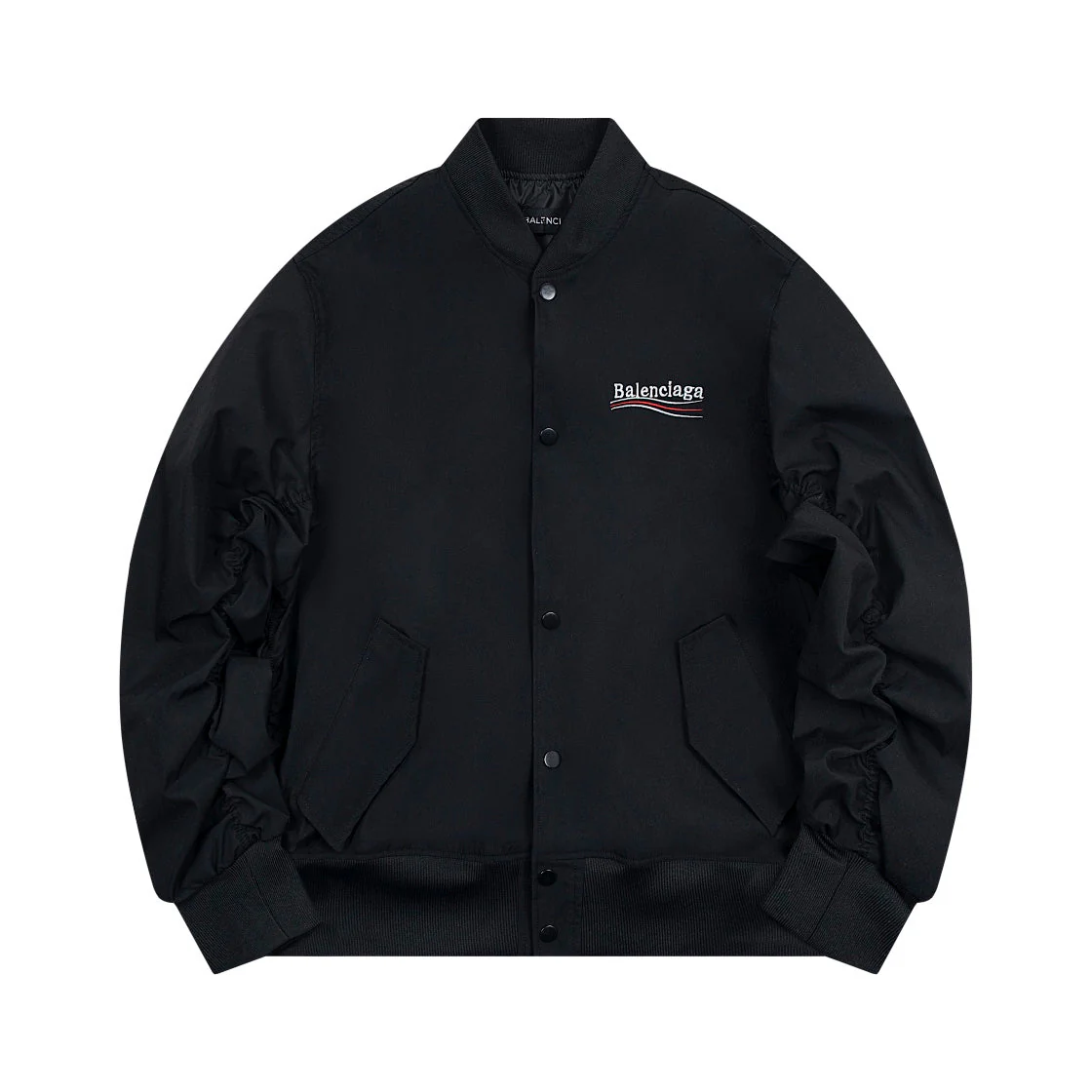 Embroidered Wave Button Jacket