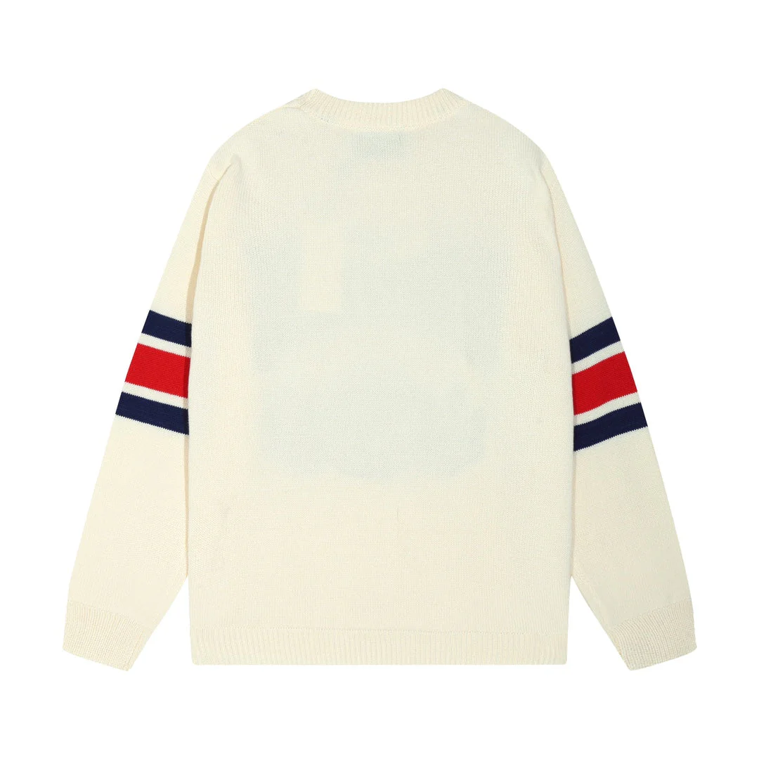 Knitted embroidered cashmere sweatshirt
