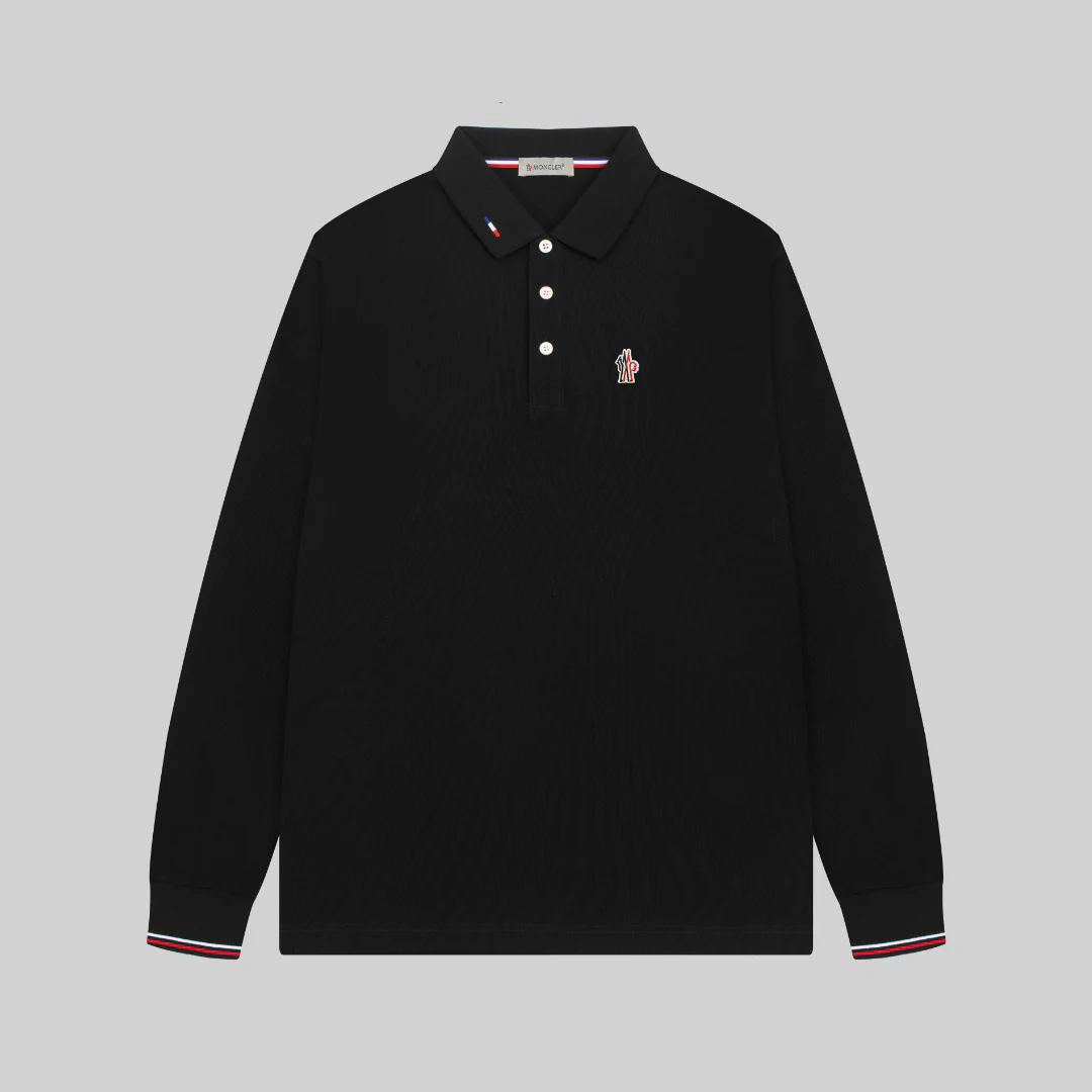 Embroidery lapel polo long-sleeved T-shirt