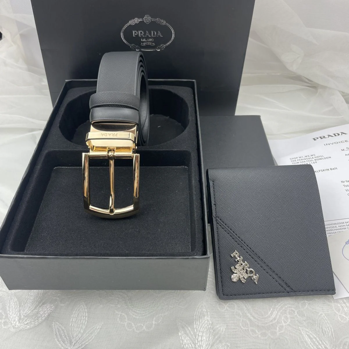 High-quality belt + wallet gift box