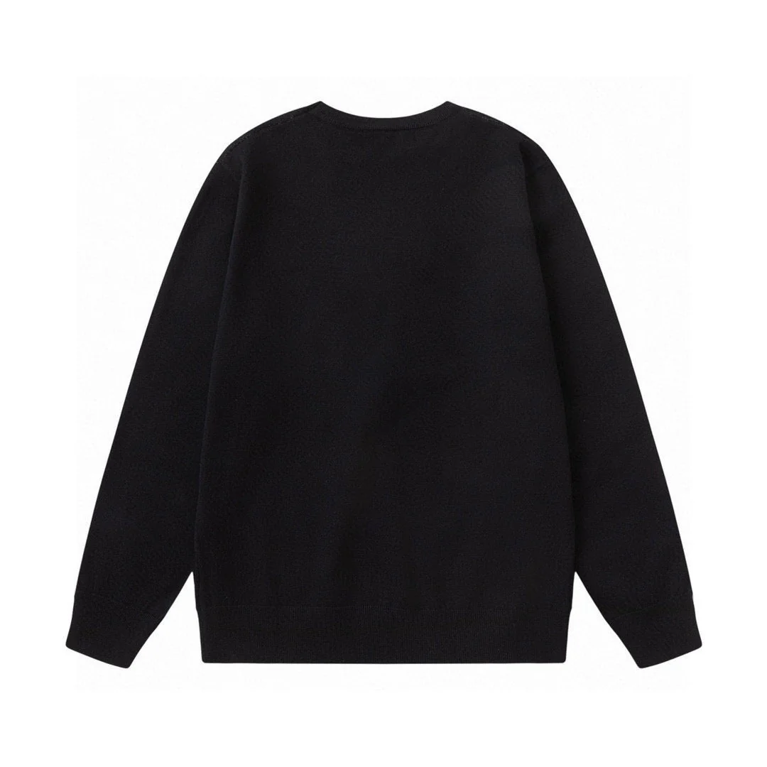 Knitted jacquard cashmere sweater