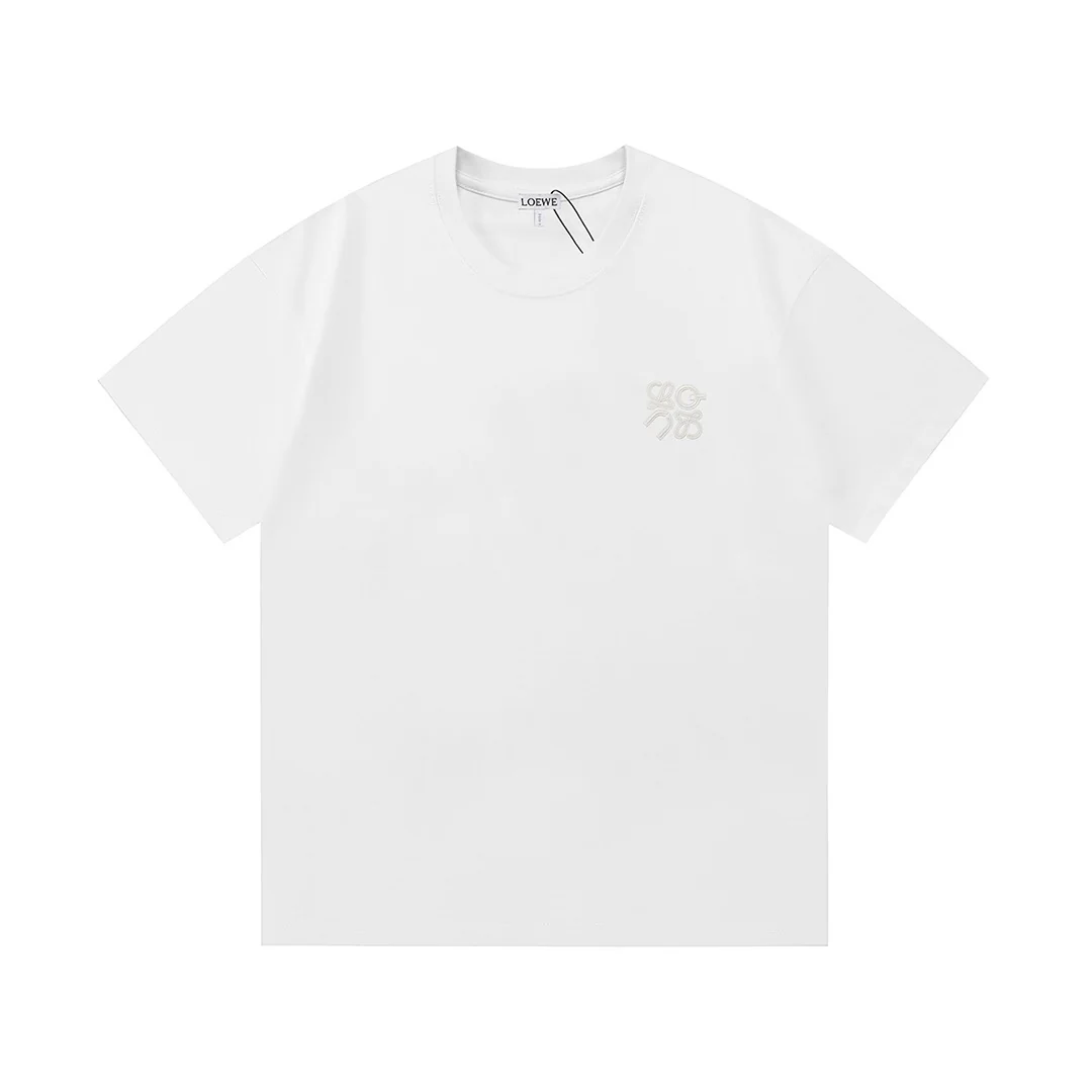 Patchwork crew neck cotton T-shirt