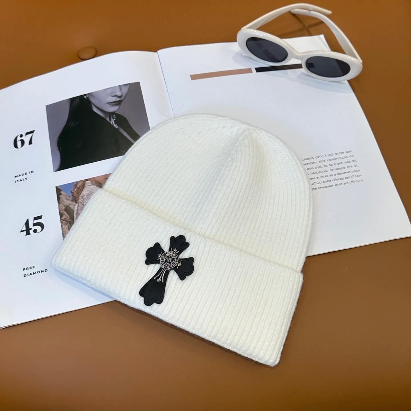 Fashionable Cashmere Knitted  Beanie