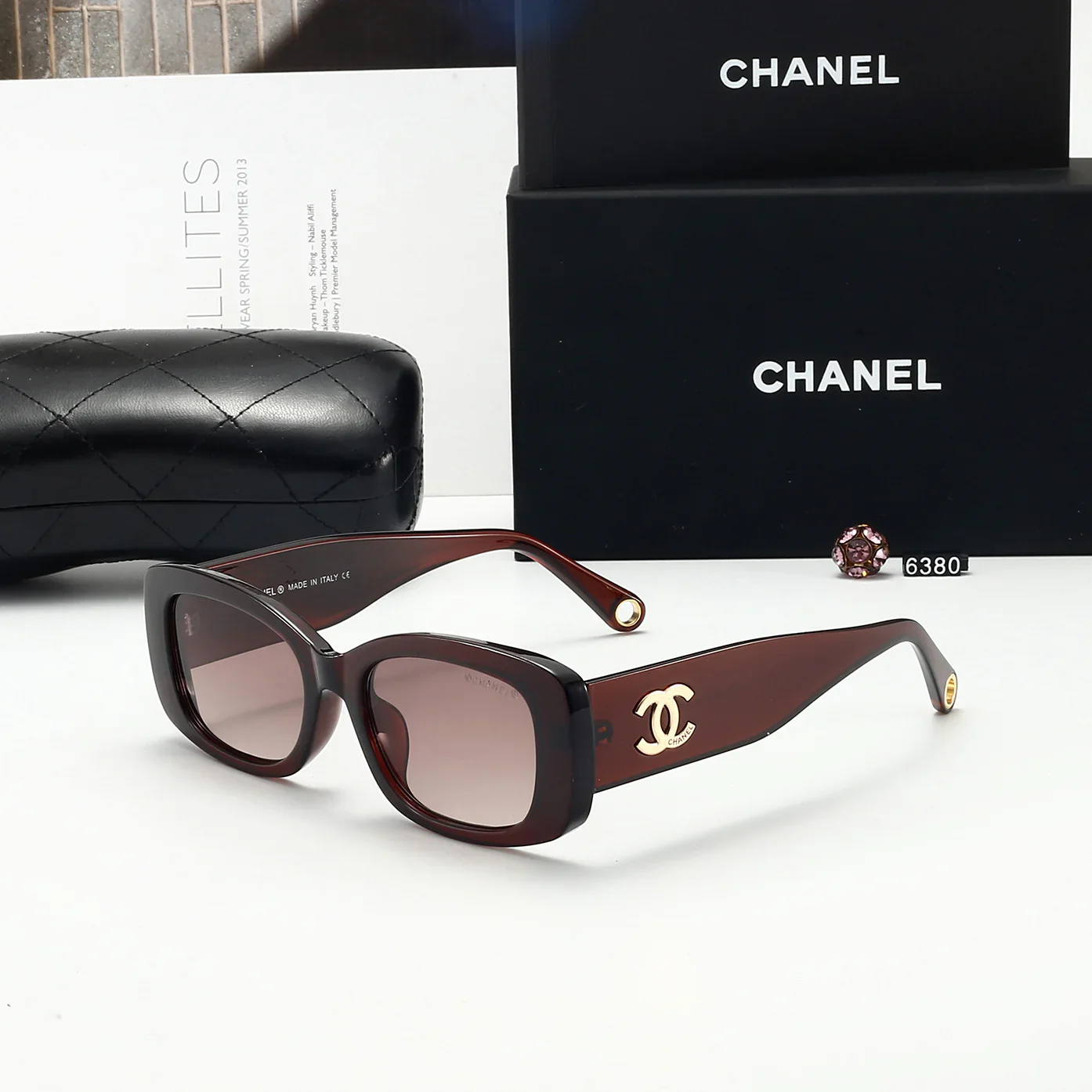 4 colors new women's UV protection sunglasses  6380