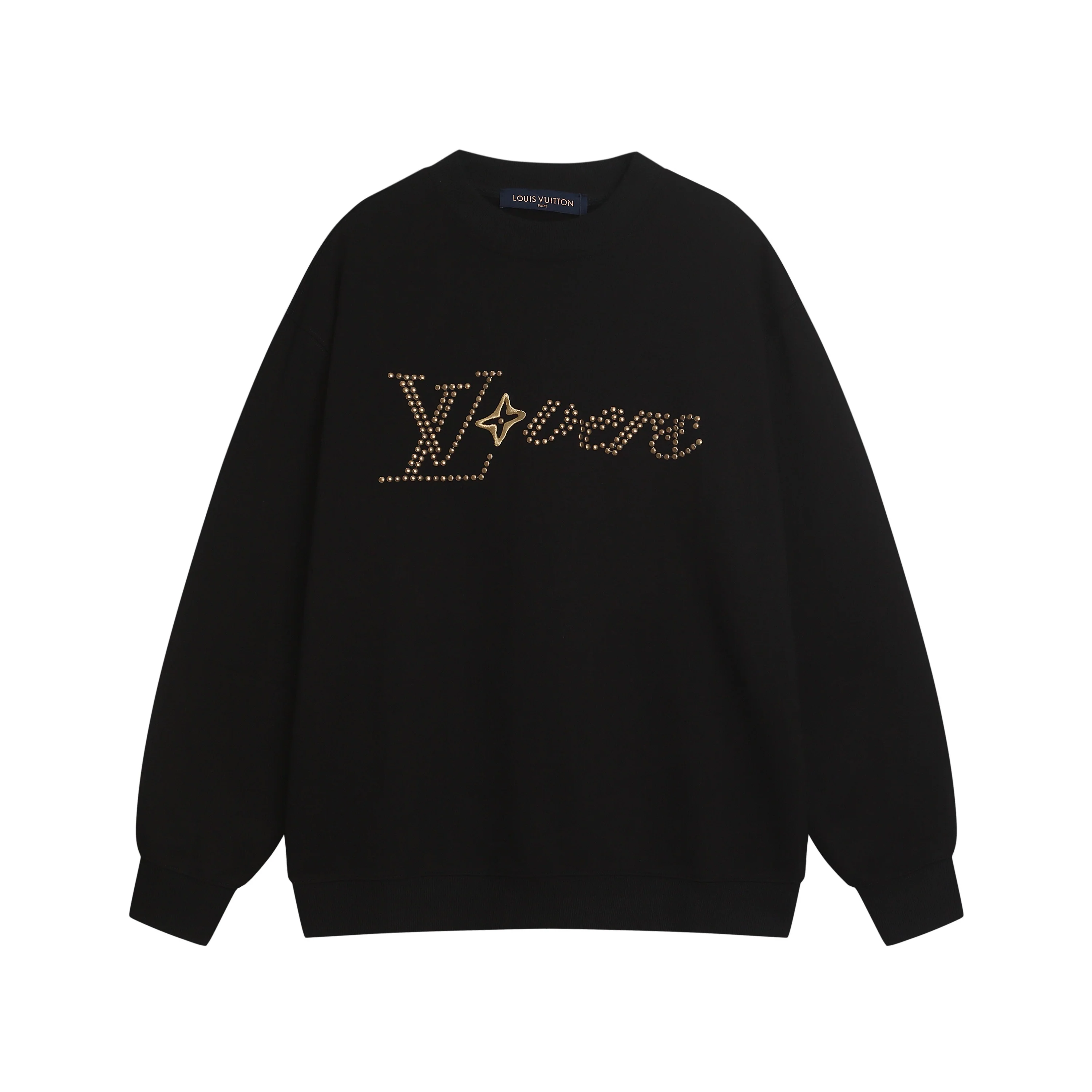 Nail embroidered cotton sweatshirt