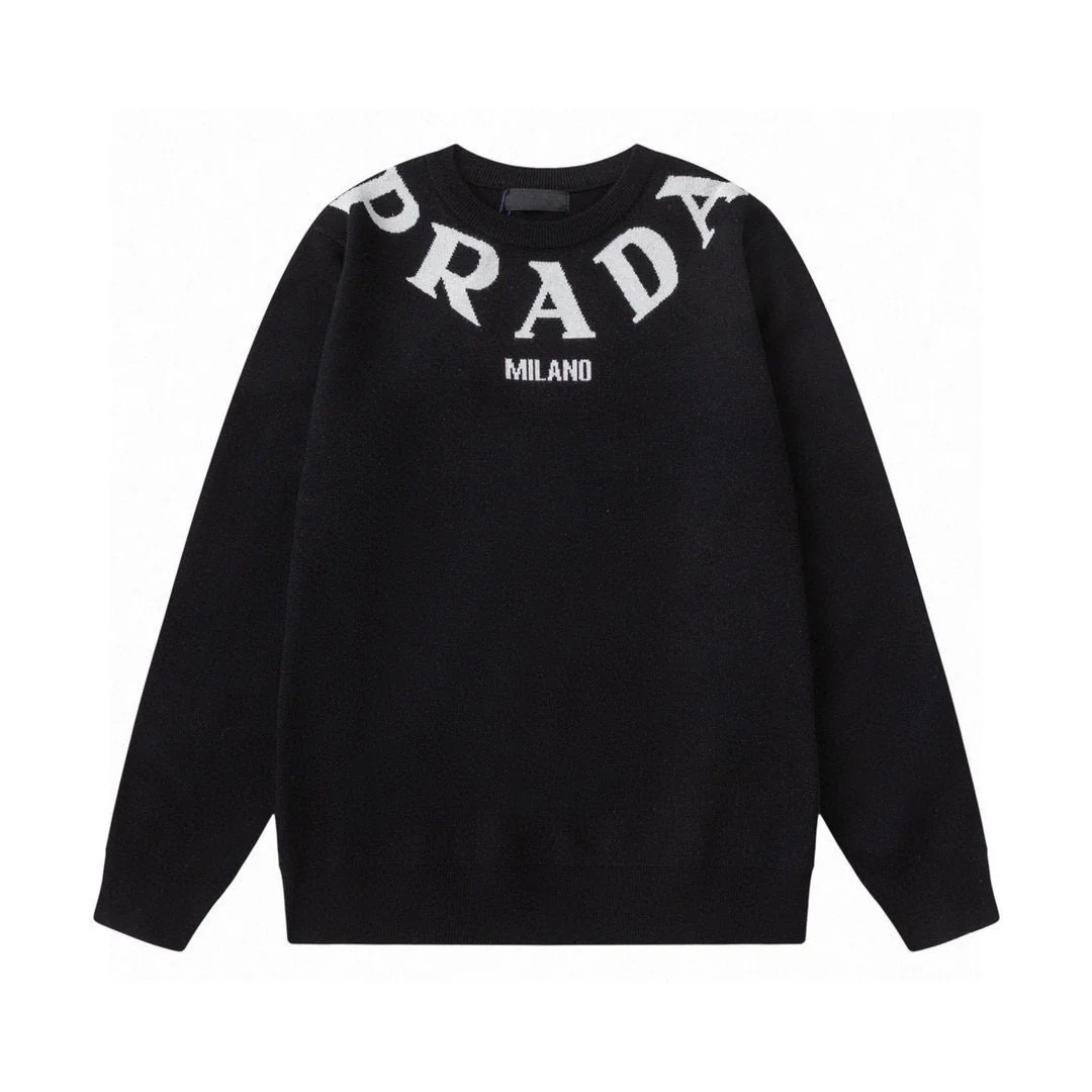 Knitted jacquard cashmere sweater