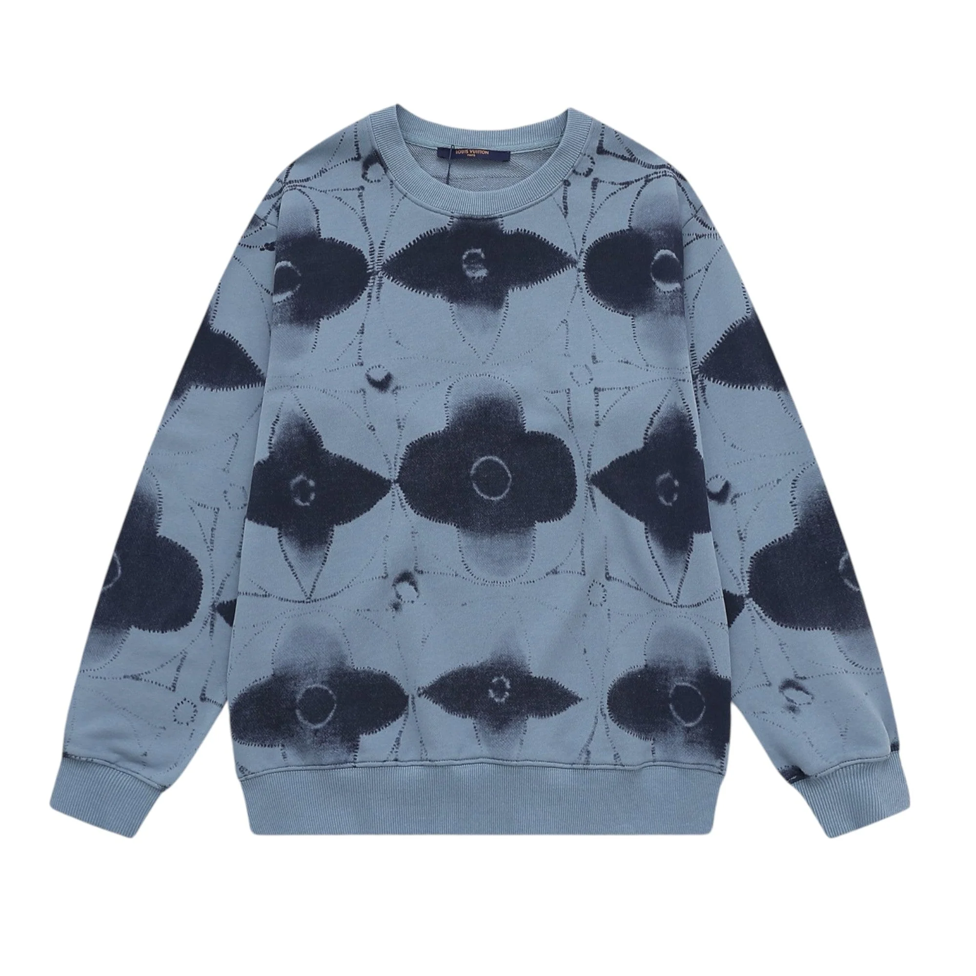 Printed crew neck cotton sweatshirt