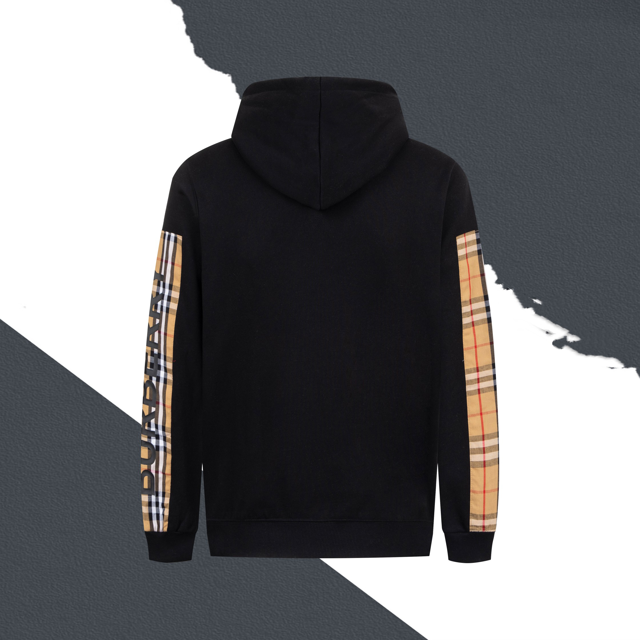 Silicone letter pattern zip-up hooded jacket