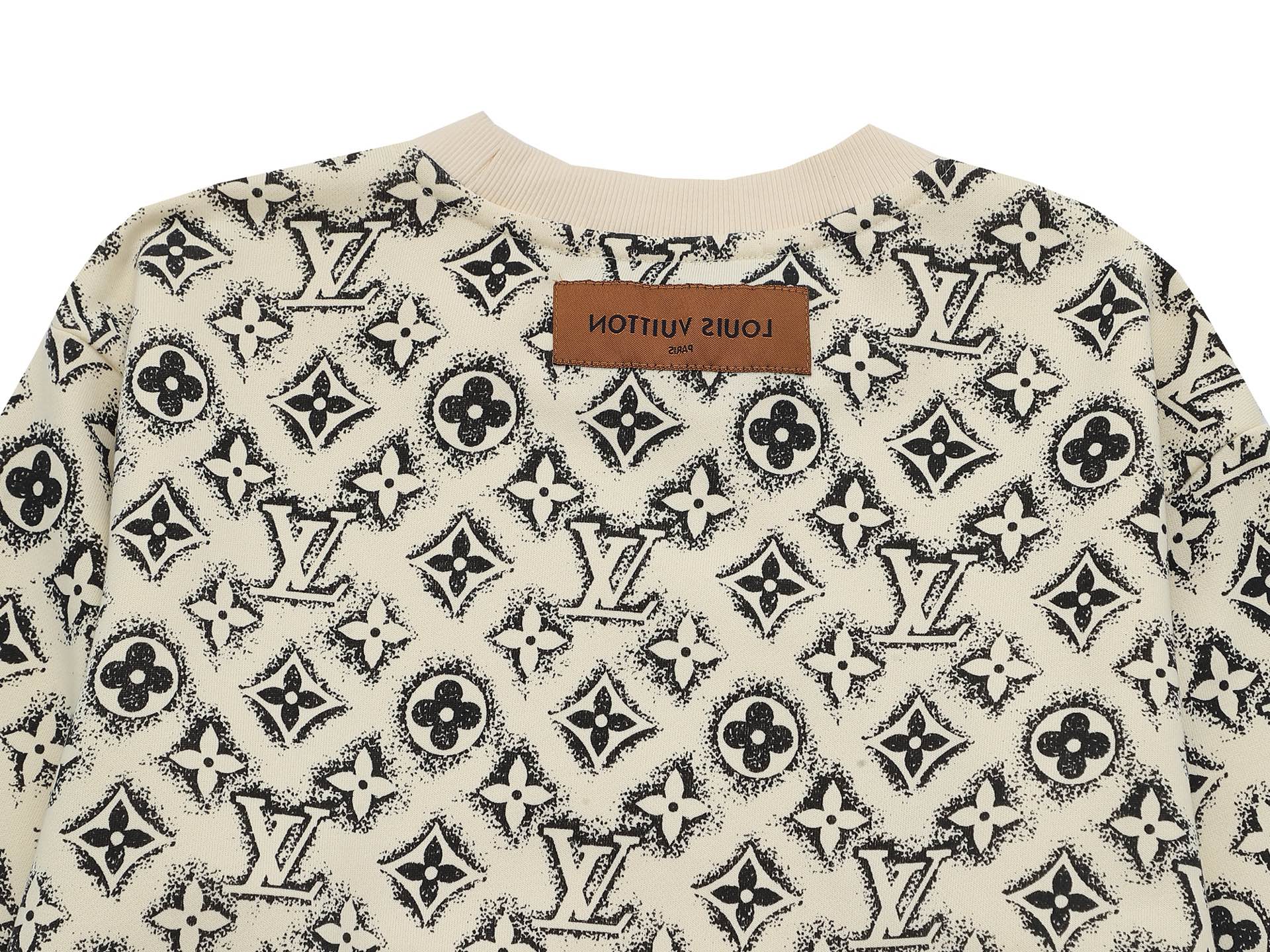 Printed crew neck cotton sweatshirt