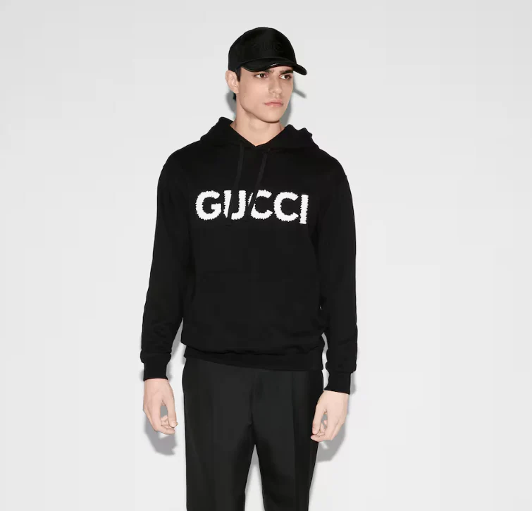 Bubble Letter Print Hooded Sweatshirt