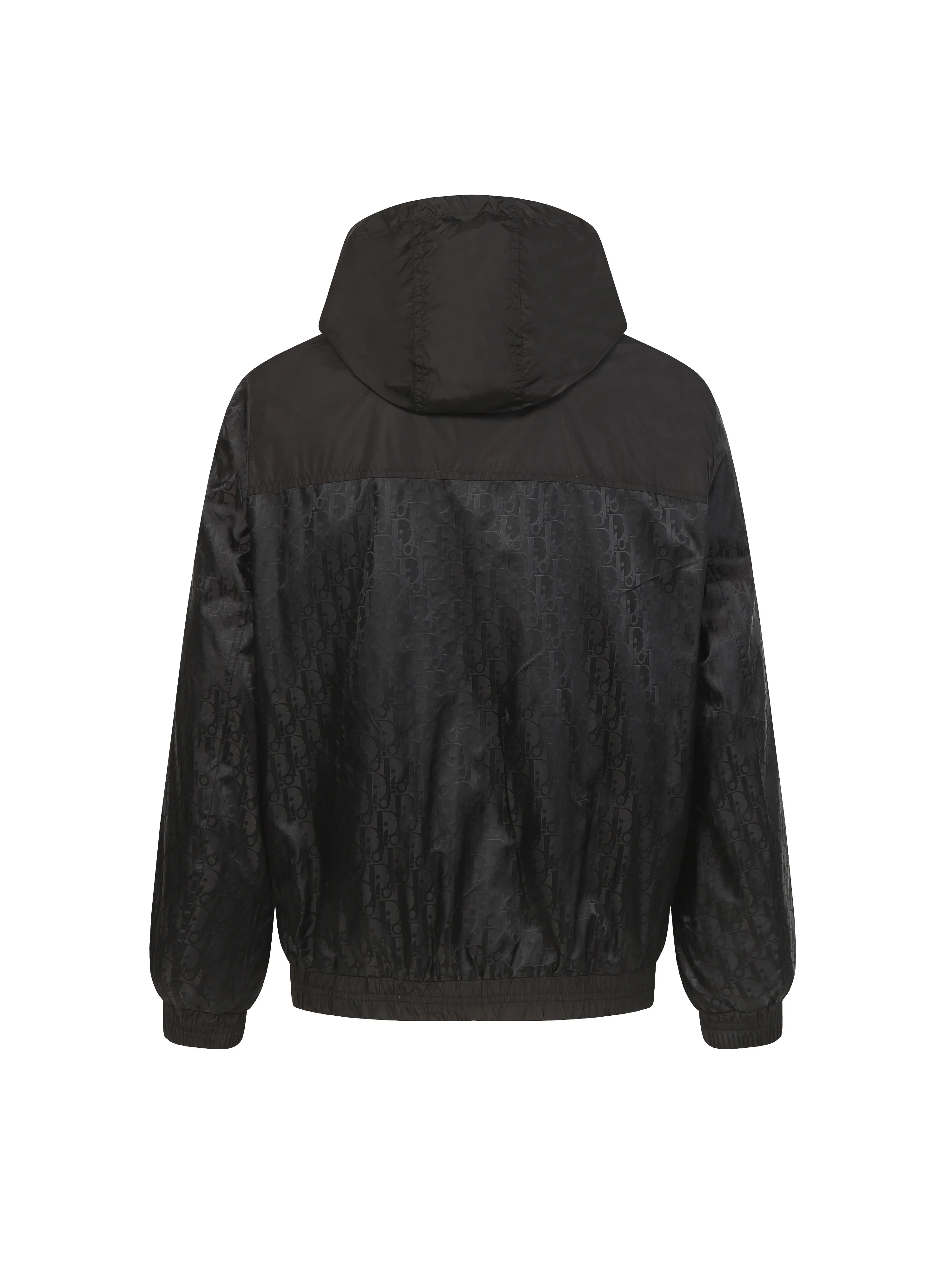 printed paneled hooded jacket