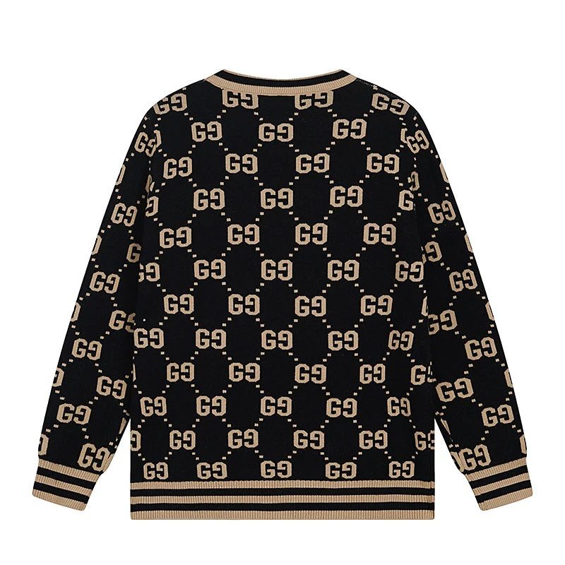 Jacquard-knit cashmere sweatshirt