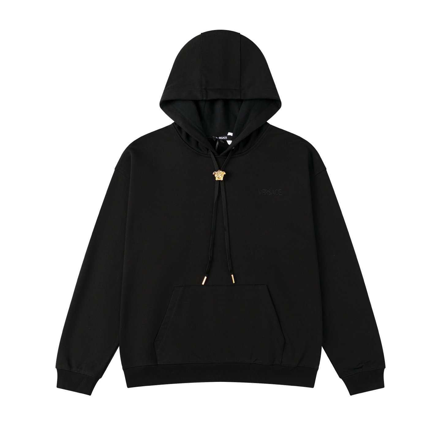 Embroidered letter hooded sweatshirt