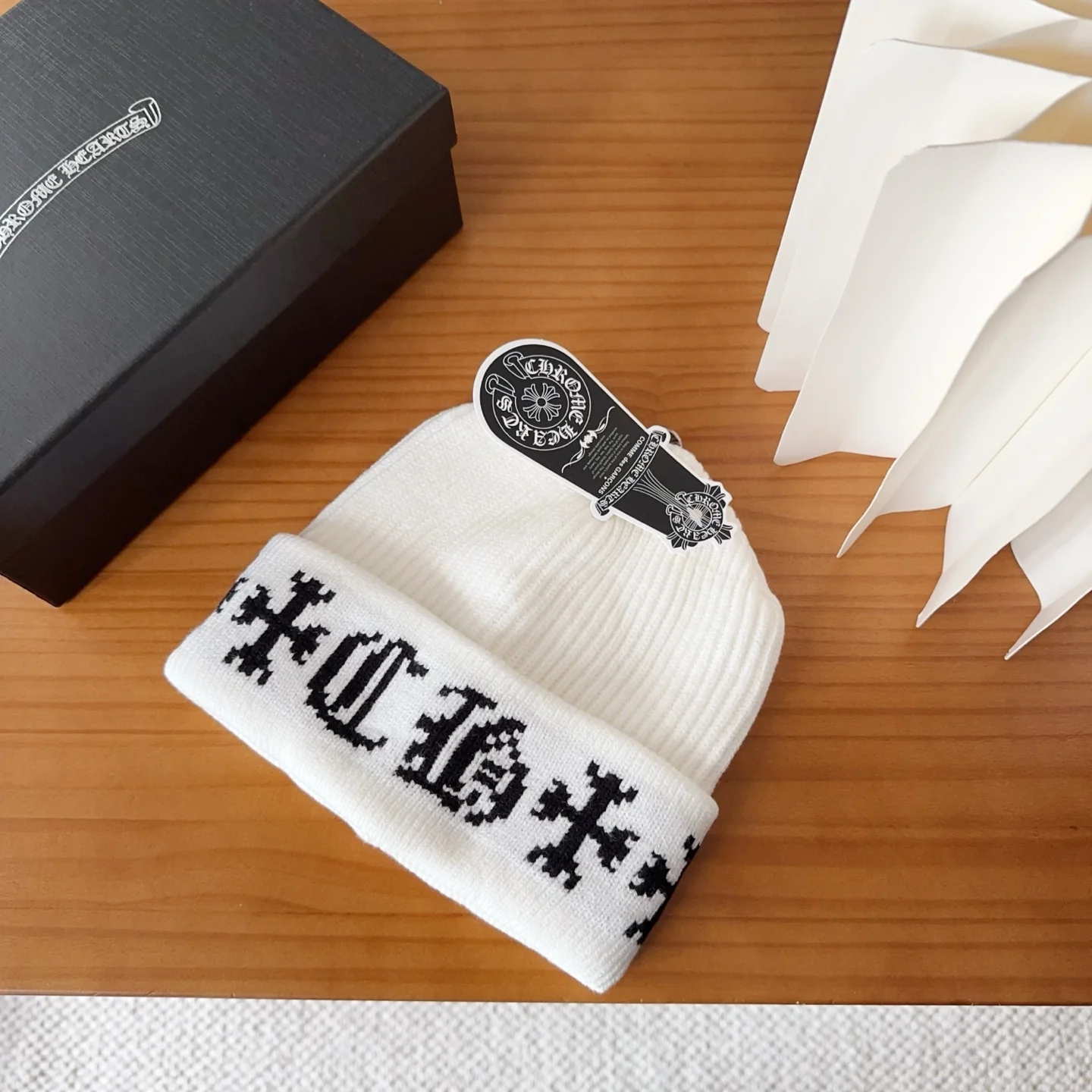 Jacquard Cashmere Knitted  Beanie