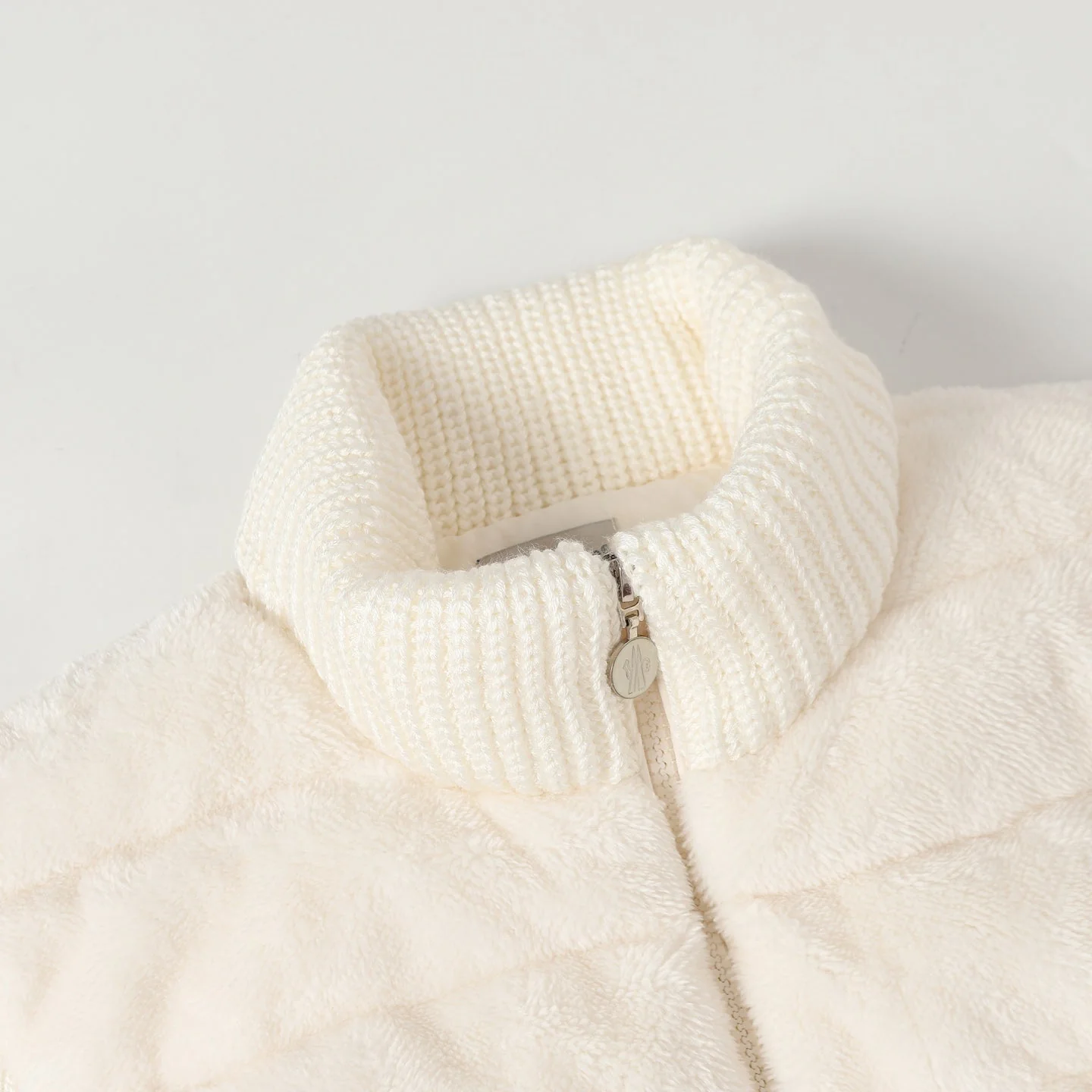 Teddy Velvet Panel Knitted Cardigan