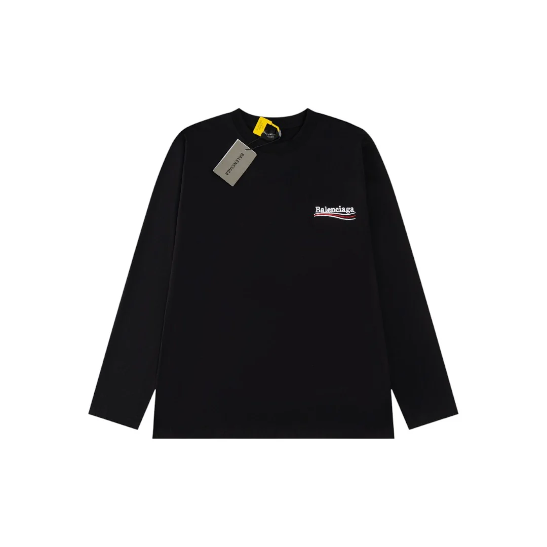 Coke wave embroidery long-sleeved T-Shirt